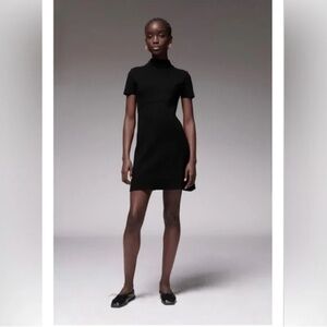 Zara mock neck short knit dress Small